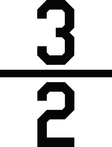 2 3 3 fraction|3 2 fraction symbol.